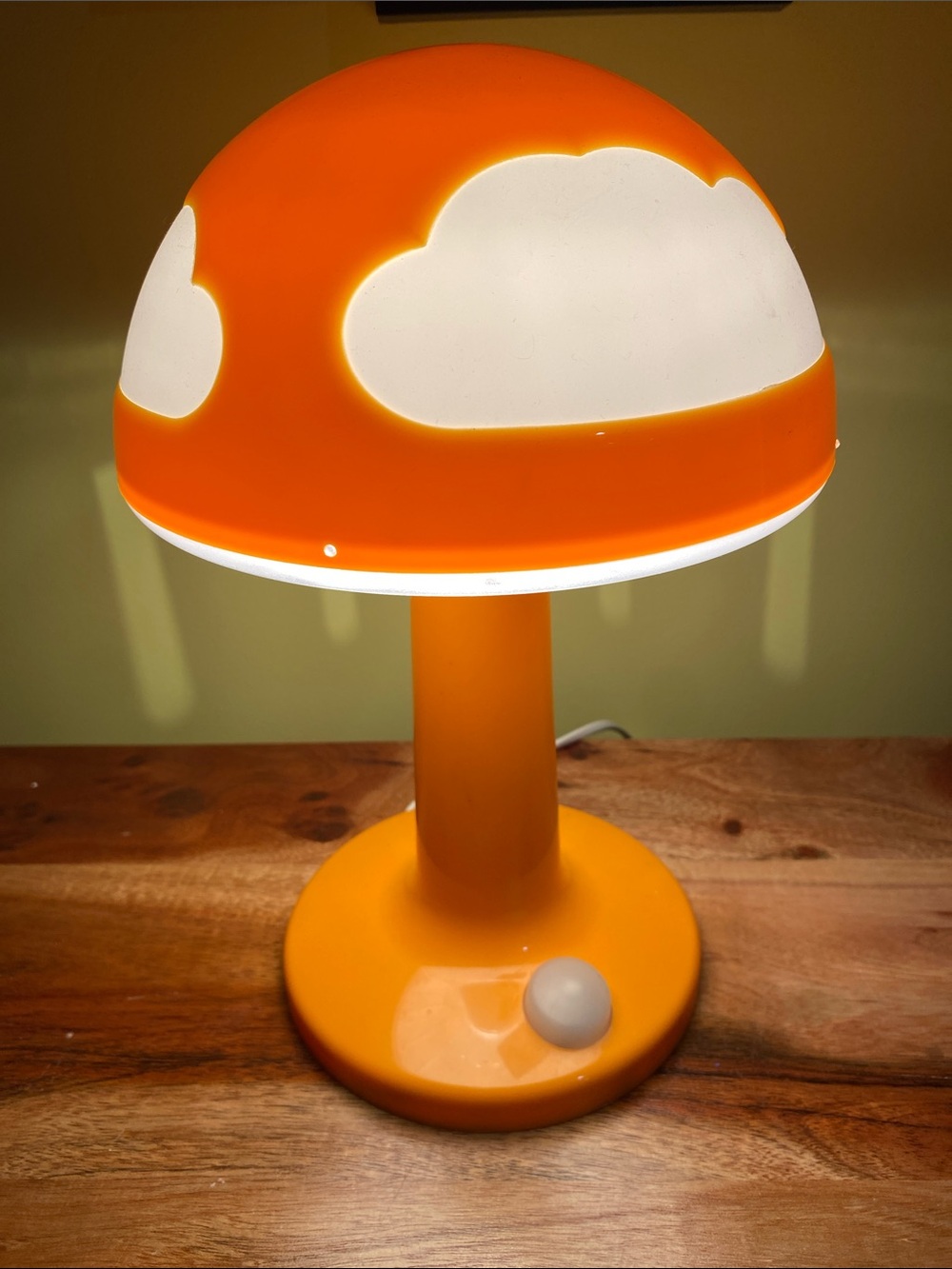 Vintage Ikea Skojig Table Lamp Orange Cloud Mushroom -Retired - Picture 3 of 7